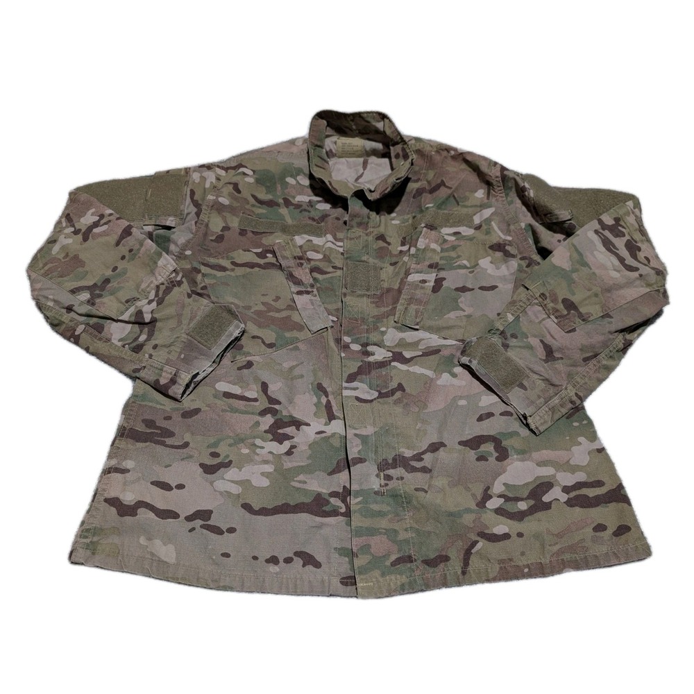 New Army Camo Combat Coat Jacket Team Soldier Flame Resistant Fr SZ Medium Short